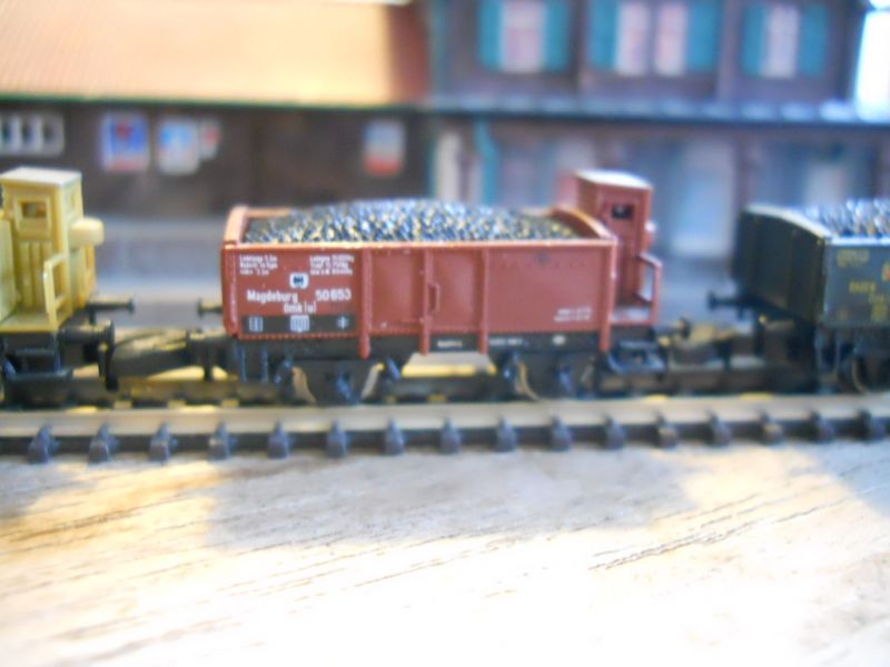 Detail photo of one of the coal cars